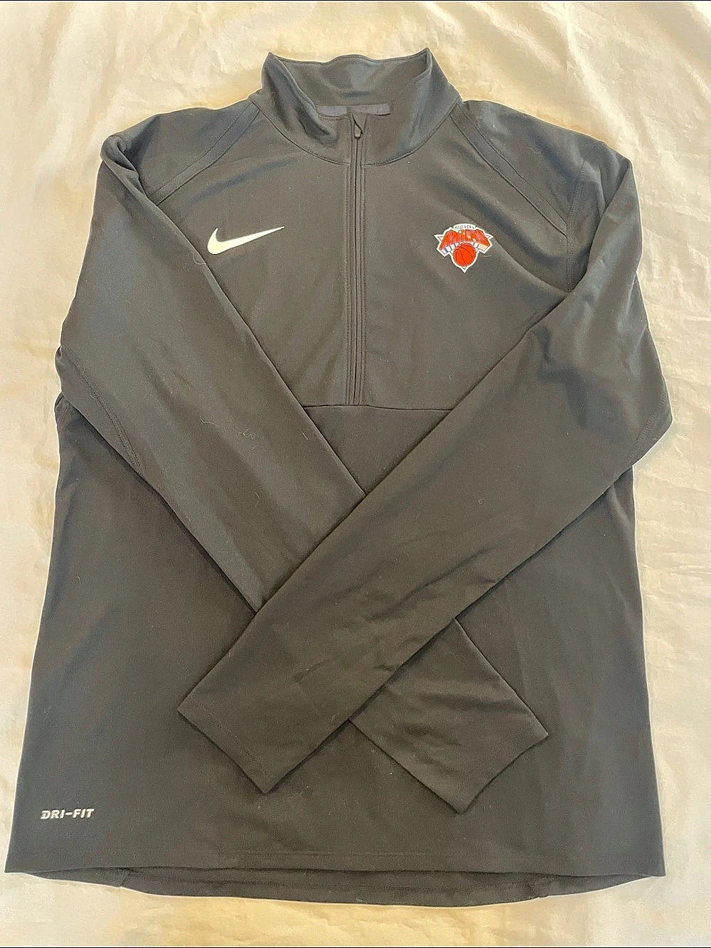 Nike Dri-FIT Knicks quarter-zip Knicks Black Quarter-Zip Size Medium